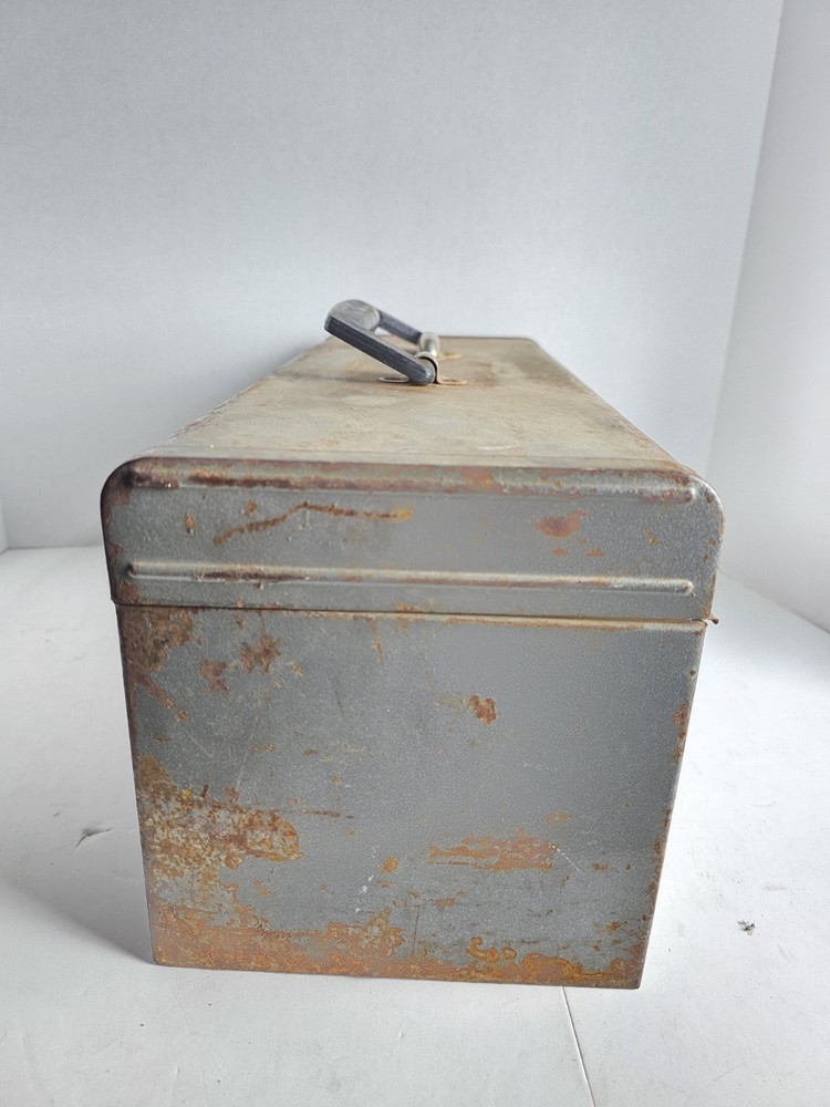 Vintage Sears Craftsman Metal Gray Toolbox
