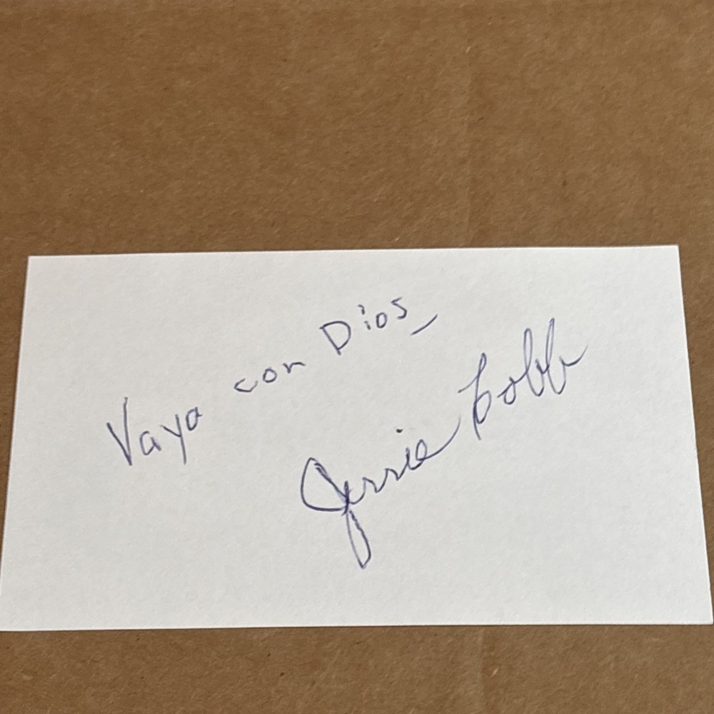 Jerrie Cobb Signed Index Card