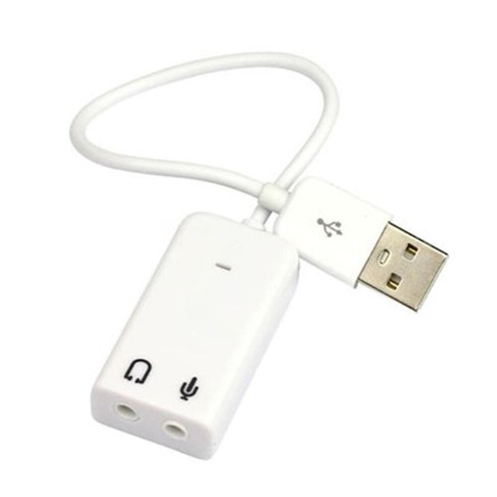 Headphone and Microphone Jacks USB External Stereo Sound Adapter