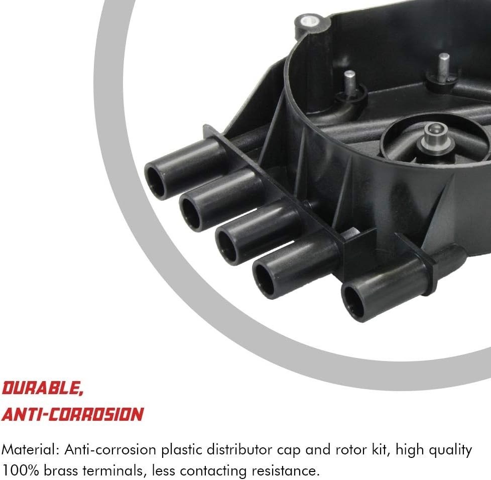 Ignition Distributor Cap and Rotor Kit Compatible with Chevy GMC Ca... Fast Ship