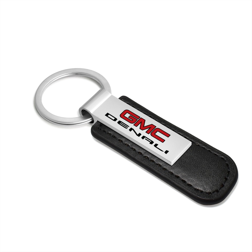 GMC Denali Black PU Leather Strap Key Chain