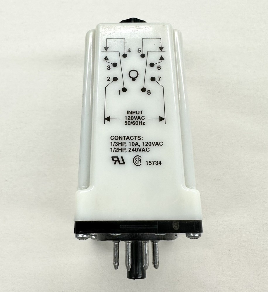  DAYTON 1A366F SOLID STATE TIME DELAY RELAY .1-10 SEC 8 PIN PLUG