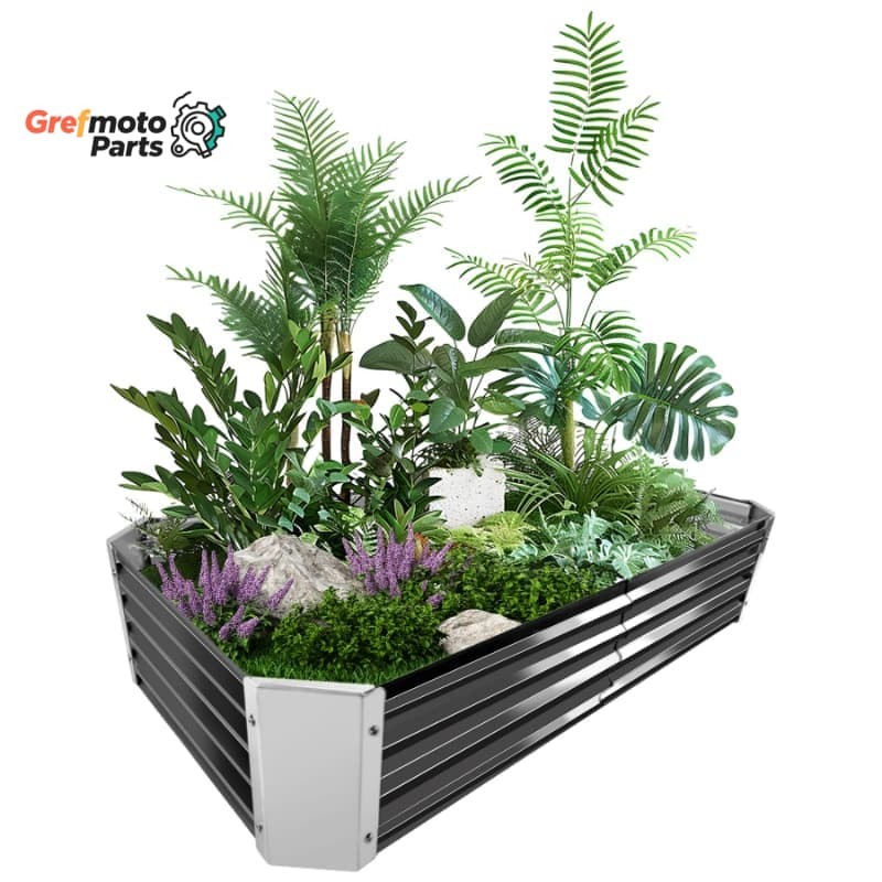 39''New Thickened Galvanized Raised Garden Bed Planter Box Flower Vegetable Box