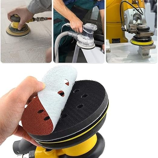 Sanding Disk Interface Pads. 10pk 5" Inch 8 Hole Foam Cushions