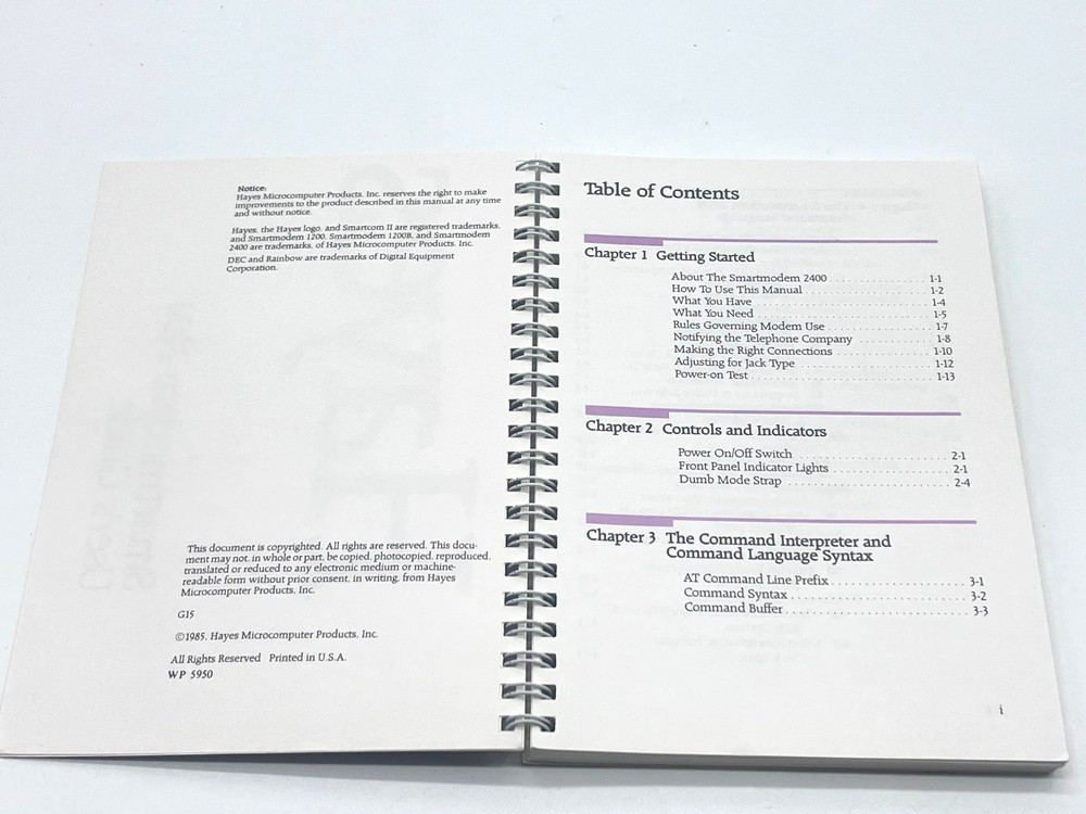 Hayes Smartmodem 2400 User Guide