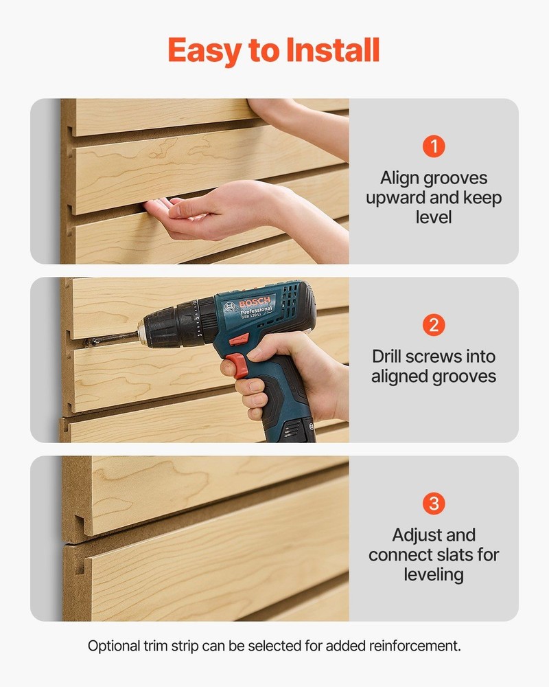 4x4ft Optimized 25lb Framework Slatwall Panel 18mm MDF 3in Standard Slot Fit