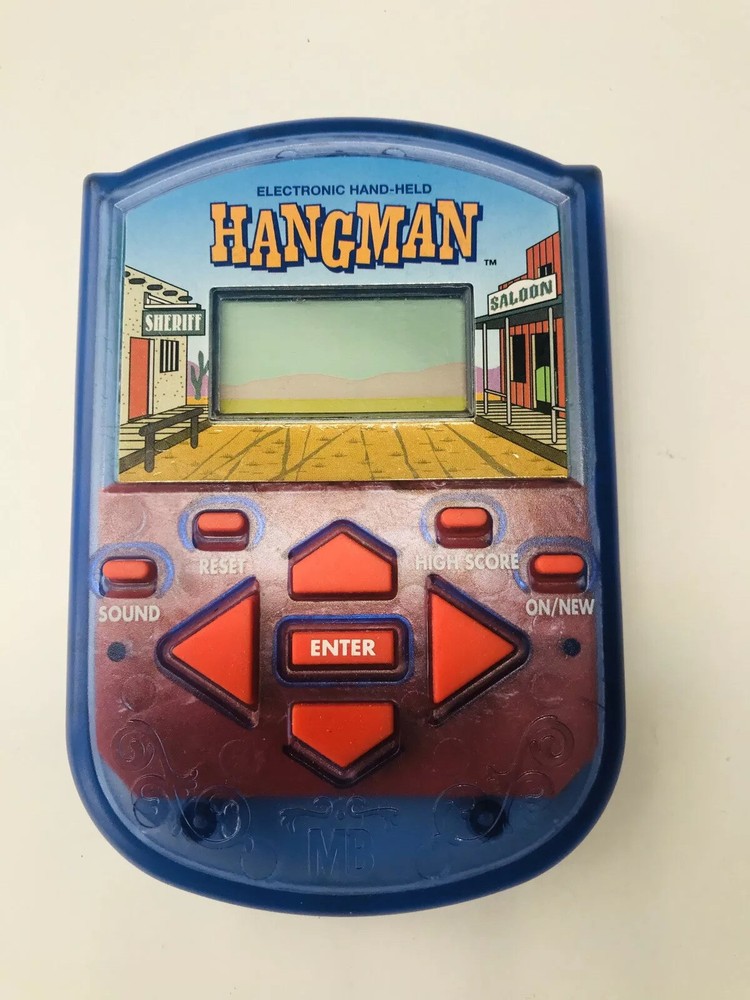 Hangman Electronic Handheld Arcade Game Milton Bradley Hasbro