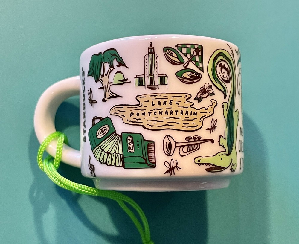 TINY STARBUCKS LOUISIANA ORNAMENT CUP 2 OUNCES