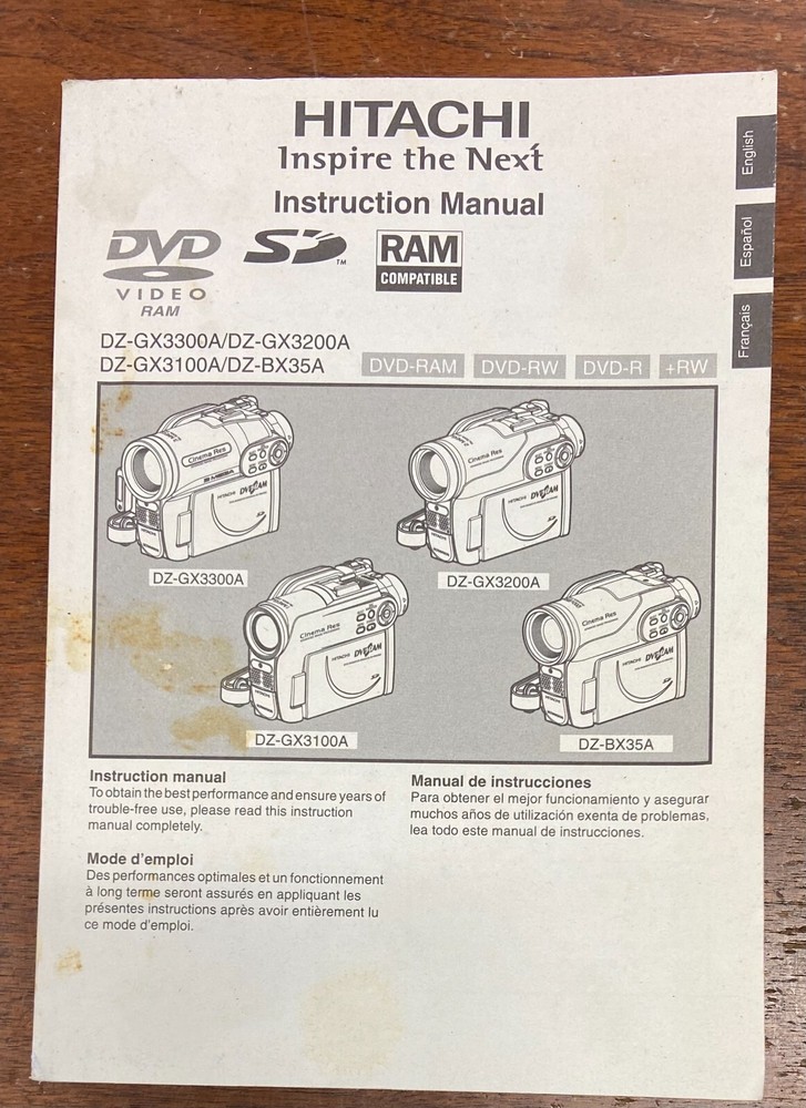 Hitachi 2006 Instruction DVD Video Manual Paperback