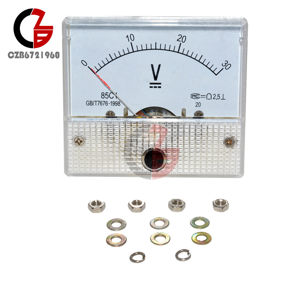 DC 30V Analog Panel Volt Voltage Meter Voltmeter Gauge 85C1 0-30V New