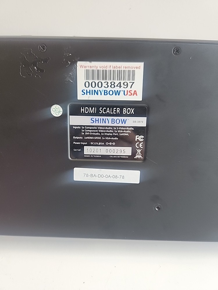 Shineybow HDMI Scaler Box SB-3879 Used