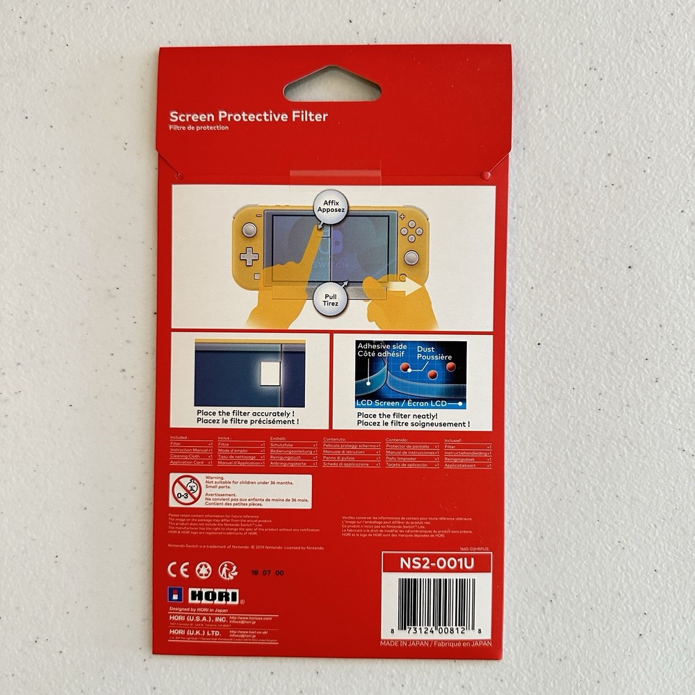 Hori - Nintendo Switch Lite Screen Protector Official Protective Filter Clear