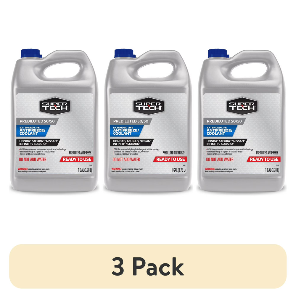 (3 pack) Super Tech OE Blue Antifreeze Prediluted 50/50
