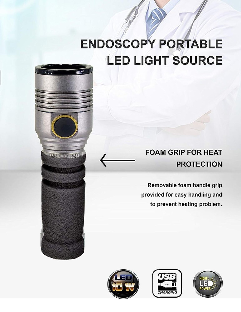 Endoscope Cold Light Source LED ENT Portable Medical Rigid Endoscopy for Camera