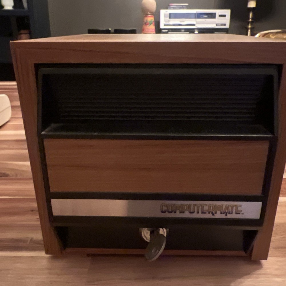 Computermate Wood-Gain Storage Container for Floppy Discs. 1980’s retro gaming
