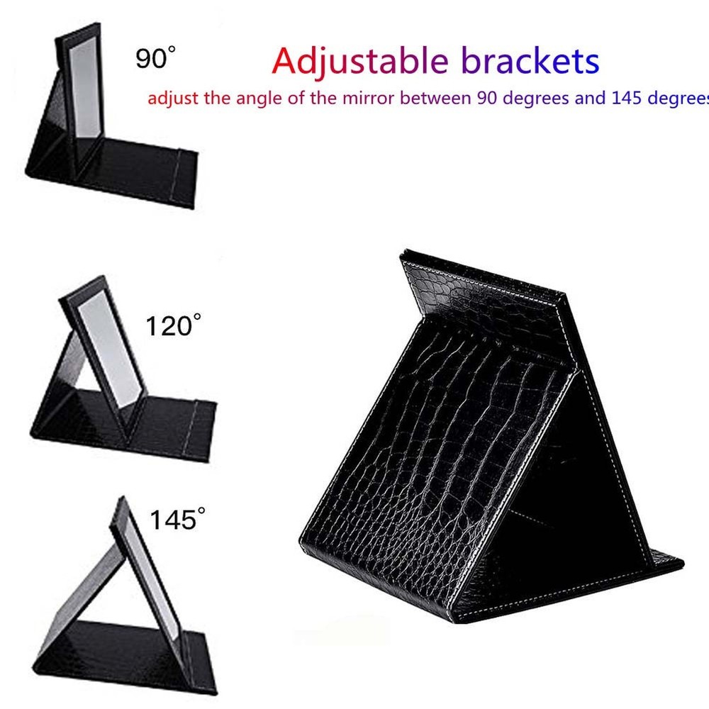 Folding Travel Mirror - Crystal-Clear HD Vanity Mirror with Adjustable 90°/