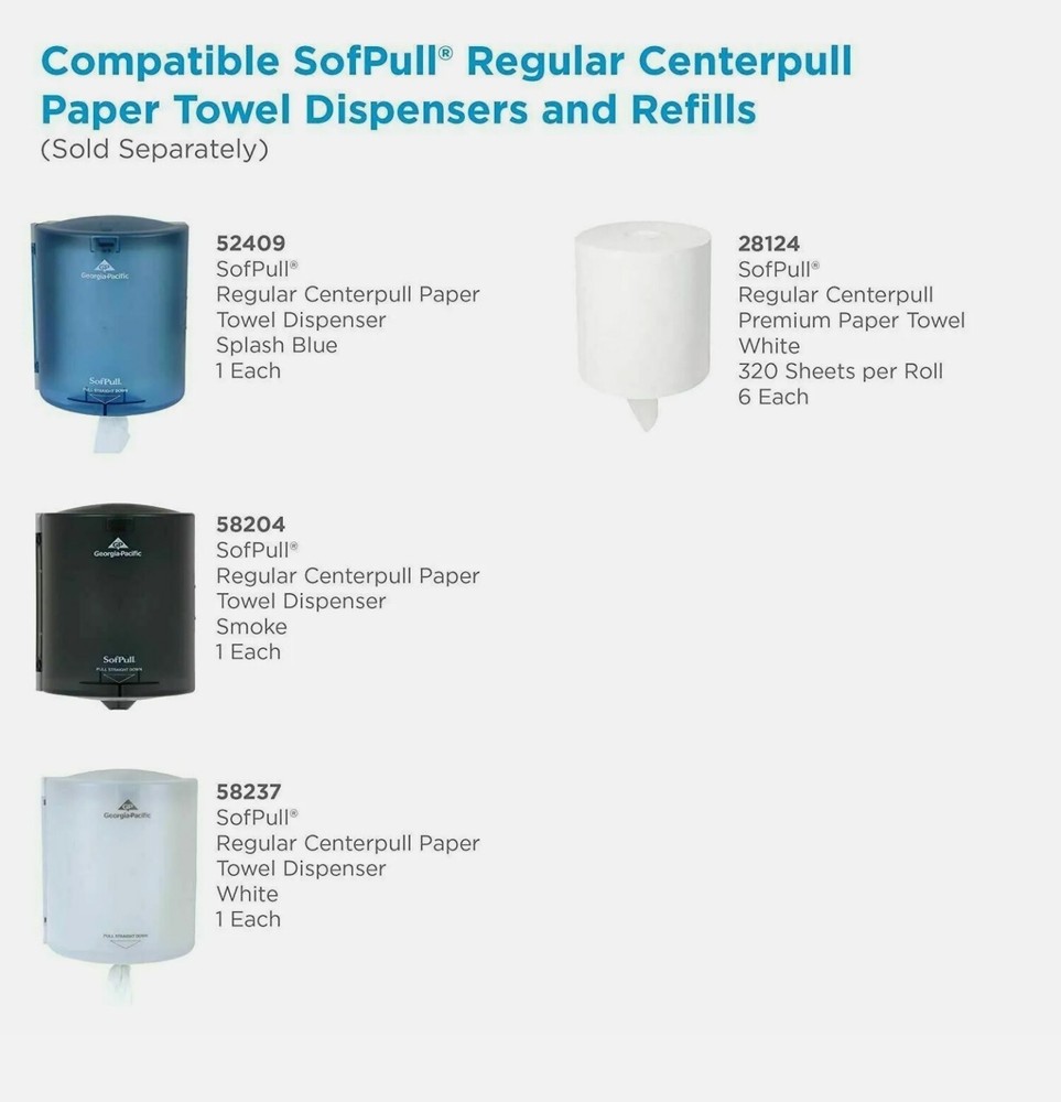 SofPull Centerpull Regular Capacity Paper Towel Dispenser by GP PRO Translucent