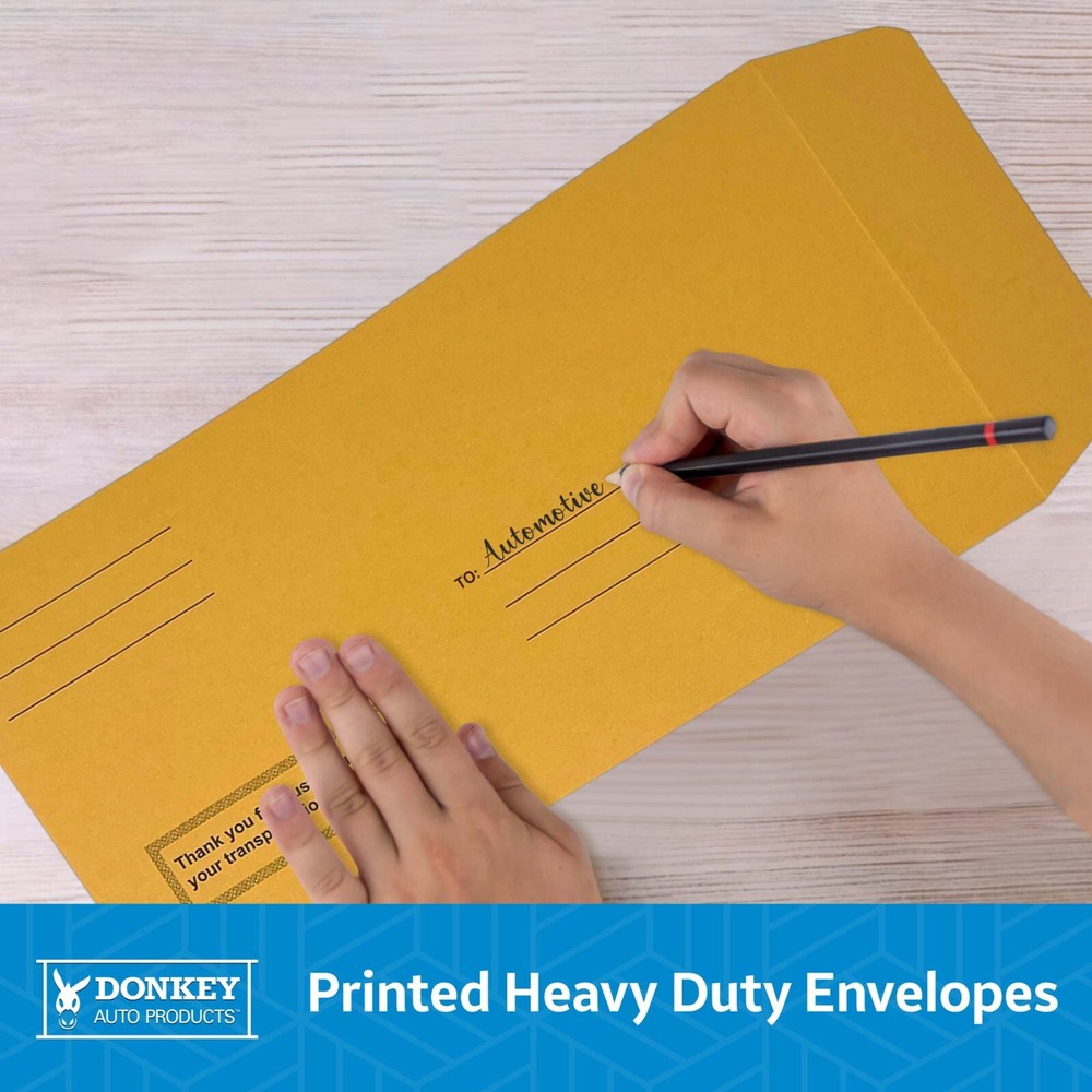 Printed License Plate Envelopes - Moist & Seal (100 per box)