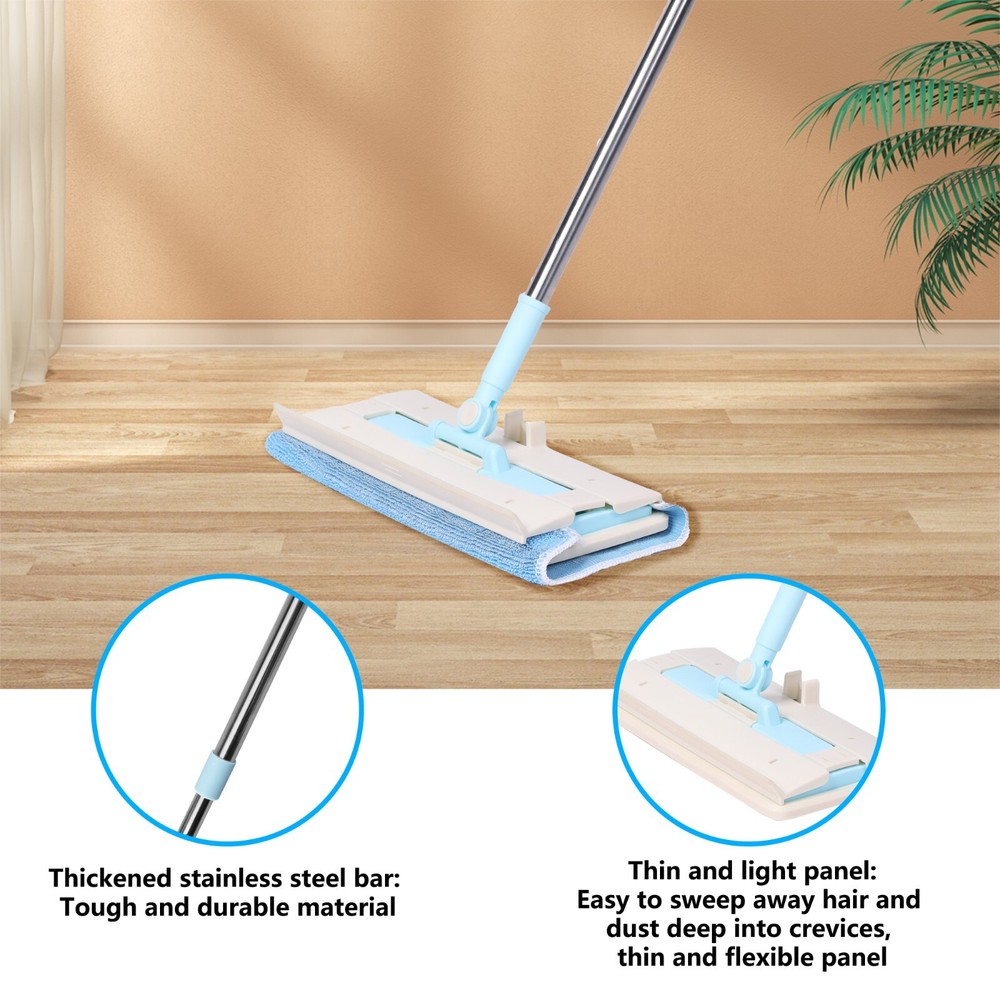 360° Rotating Easy Spin Mop Stretchable Floor Cleaning System Wet Dry Microfiber