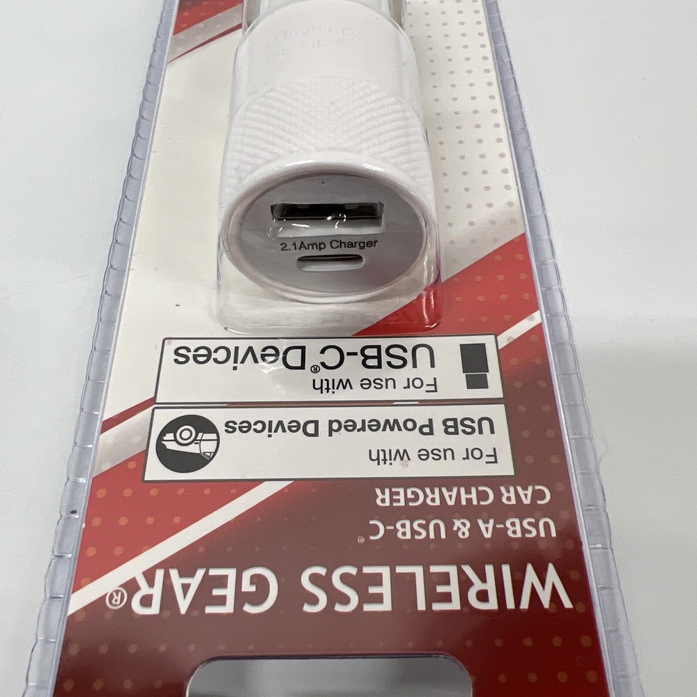 Wireless Gear USB-A & USB-C Car Charger 2 Pack