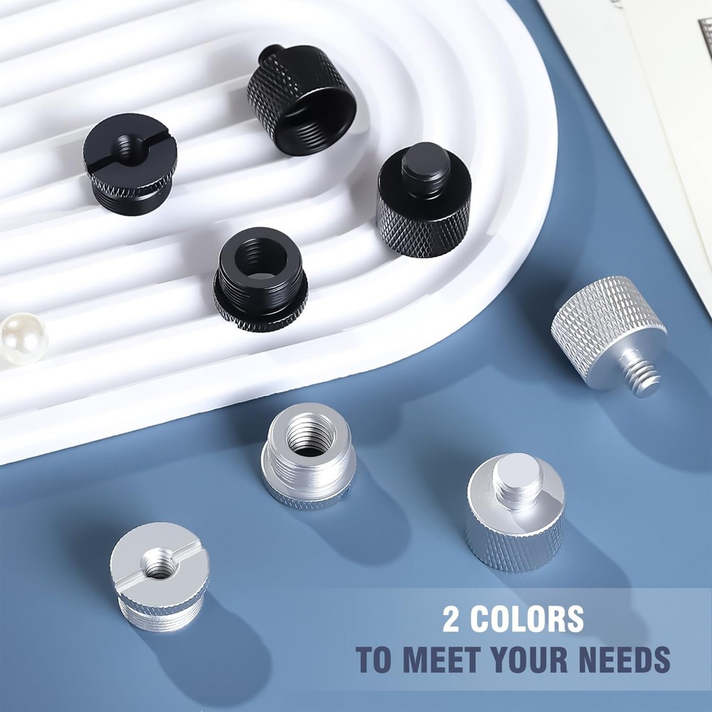 Fansjoy 8 Pack Mic Stand Adapter, Microphone Thread Adapters