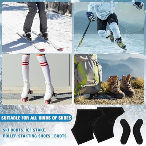 2 Pcs Ski & Snowboard Boot Fitting Liner Sleeve with 30 Pack J Bars Fitting