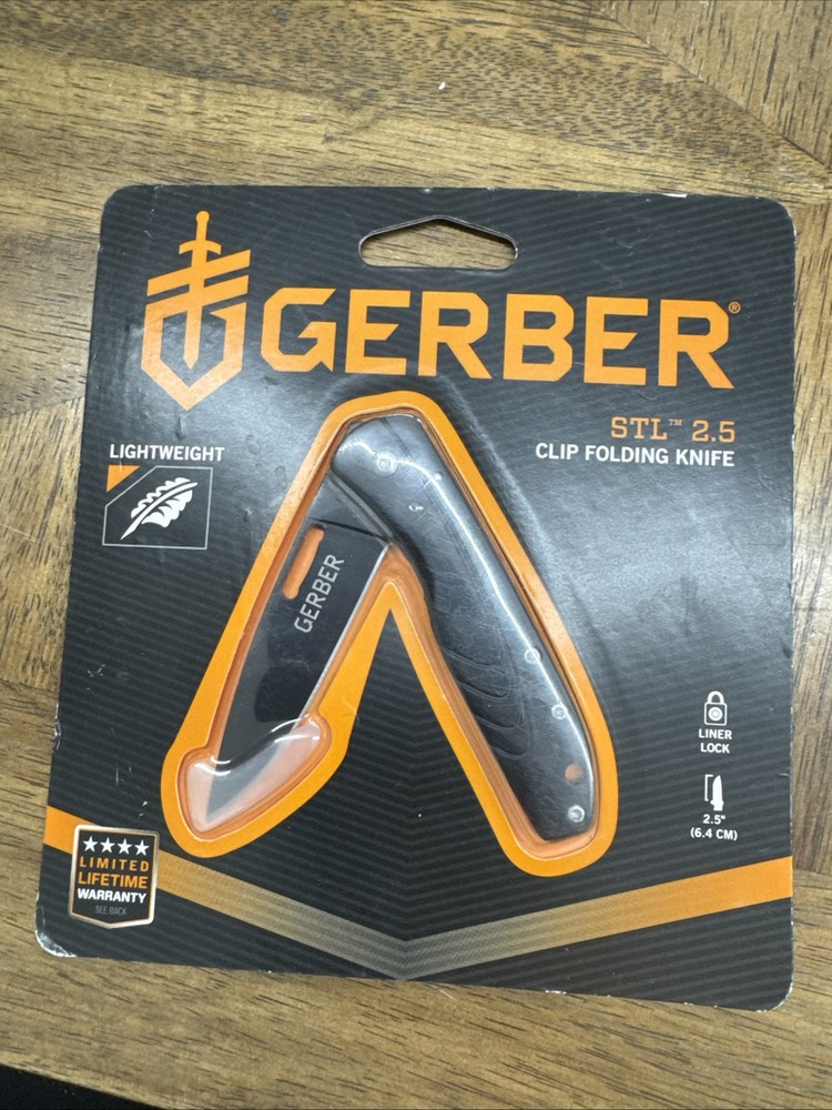 GERBER STL 2.5 FRAME LOCK DROP POINT POCKET KNIFE 2.5" FINE EDGE BLADE
