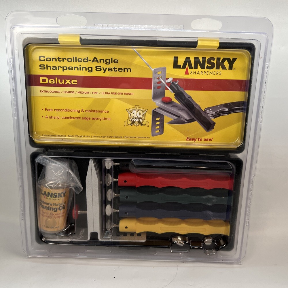 Lansky LKCLX  Deluxe Controlled Angle Knife Sharpening System 5 Stone Sharpener