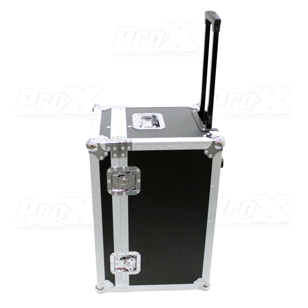 PROX ATA Utility DJ Small Trunk Road Case Rubber Lined w/ Pull Handle & Wheels