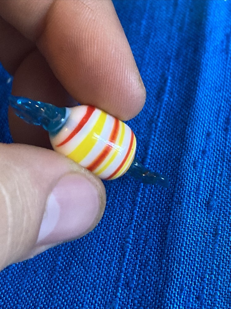 Vintage Glass Hand Wrapped Candy Rare