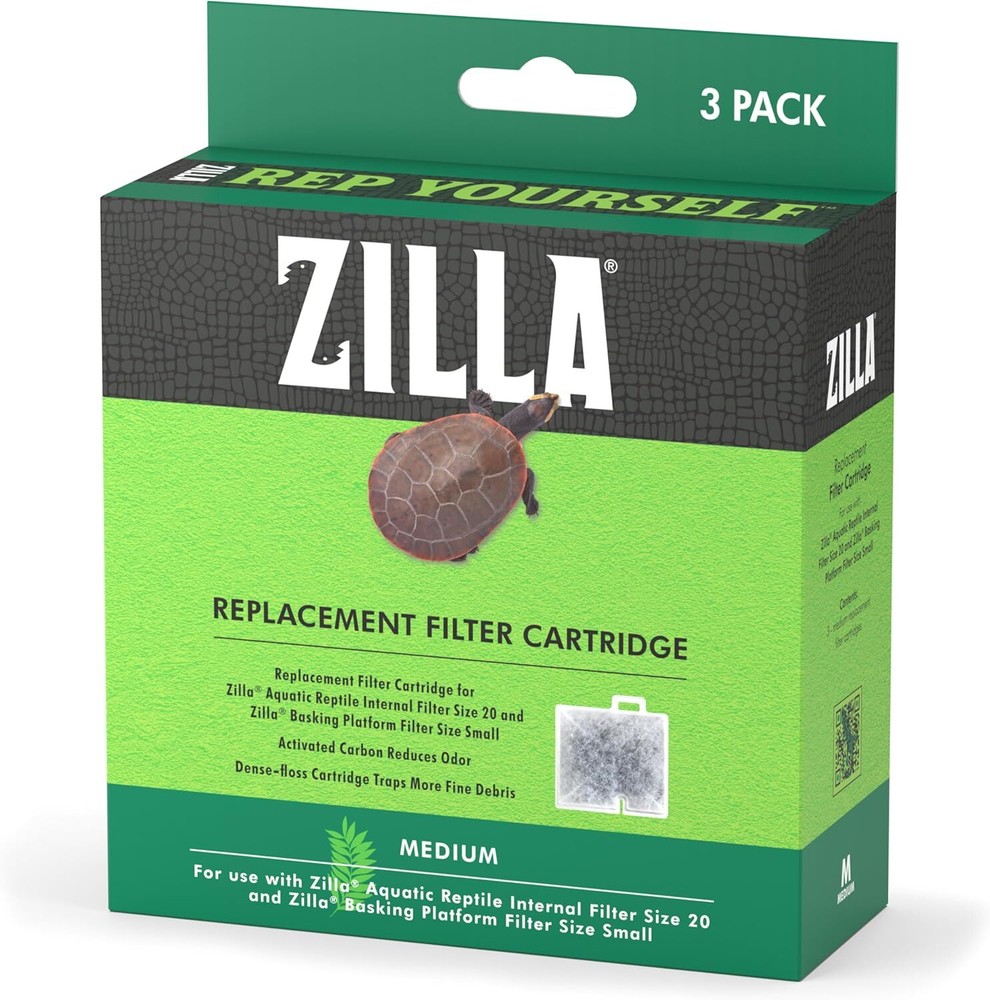 Zilla Replacement Filter Cartridges Medium, 3 Count