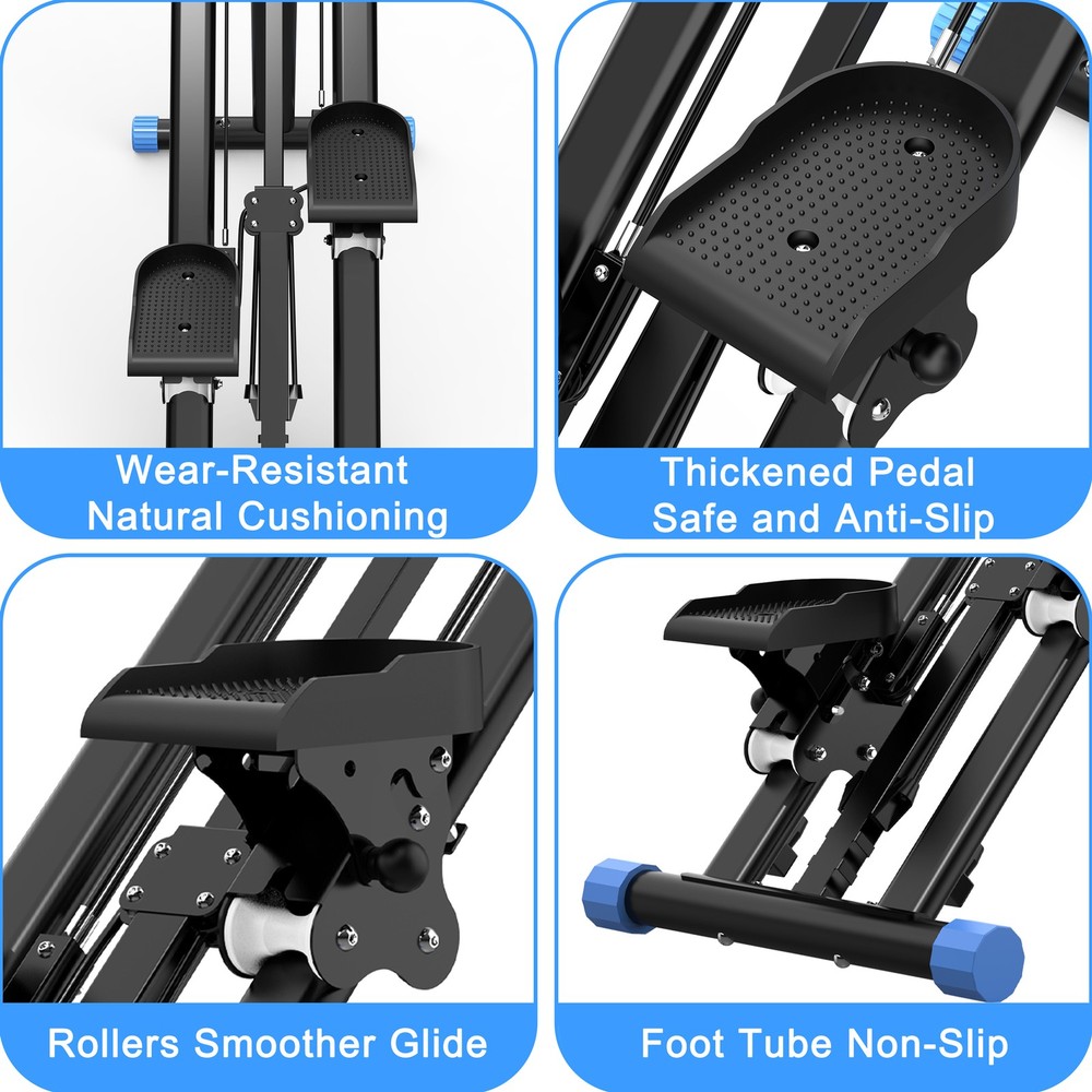 Vertical Climber Stair Stepper Full Body Workout Machine Adjustable Handlebar