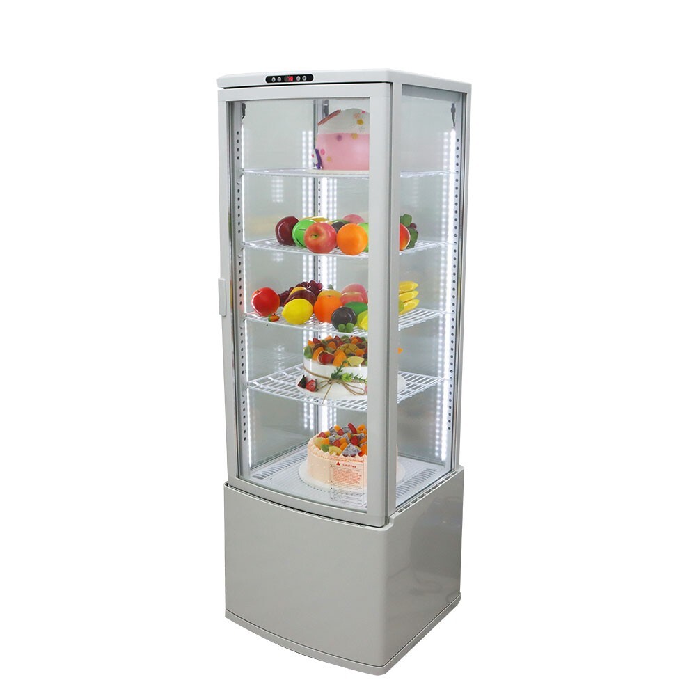 110V Refrigerated Cake Display Cabinet Bakery Showcase 5 Layers Open Front Door