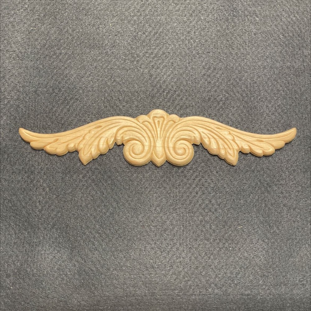 9-1/8" x 2-1/8" Decorative Maple Wood Applique