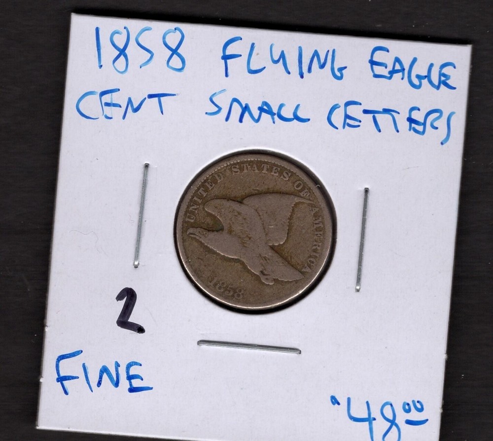1858 Flying Eagle Cent- Small Letters! F