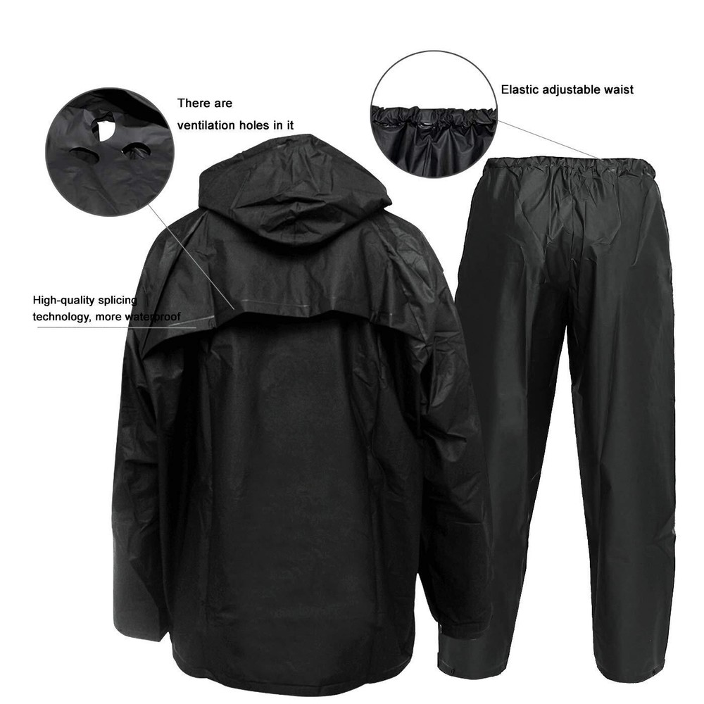 Rain Suit for Work Ultra-Lite Waterproof Protective Rain Coats Rain Gear Work...