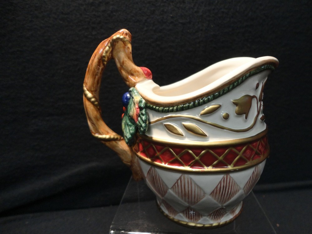 Fitz And Floyd Classics Christmas Jolly Ole Saint Nick Creamer ONLY