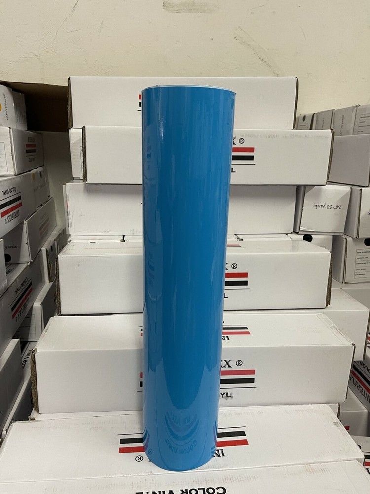 1 Roll Light Blue Glossy Vinyl 12 " x 50 yards (150 Feet ) Plotter interflex®