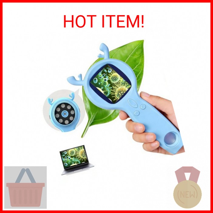 Handheld Digital Microscope, STEM Educational Science Learning Activity Kit, 500