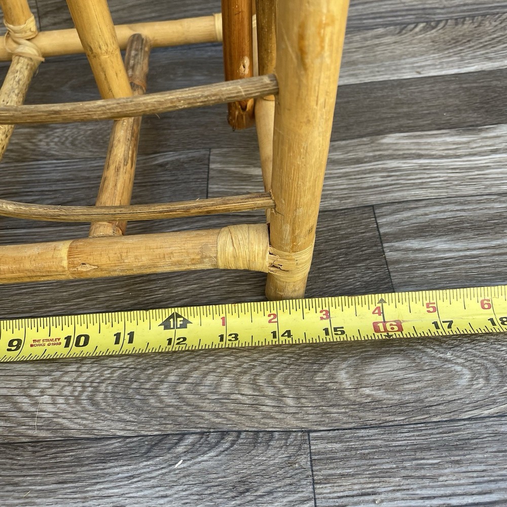 Vintage Boho Bamboo & Rattan Magazine Rack