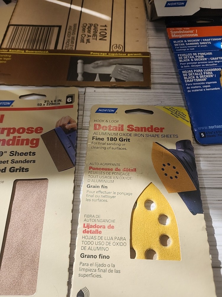 Norton Sandpaper Sheets Lot