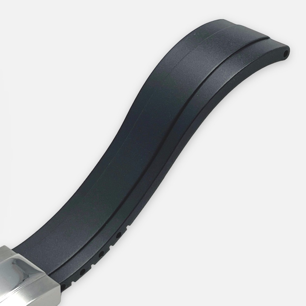 20mm Rubber Oysterflex Replacement Watch Strap Band And Clasp Made For Rolex