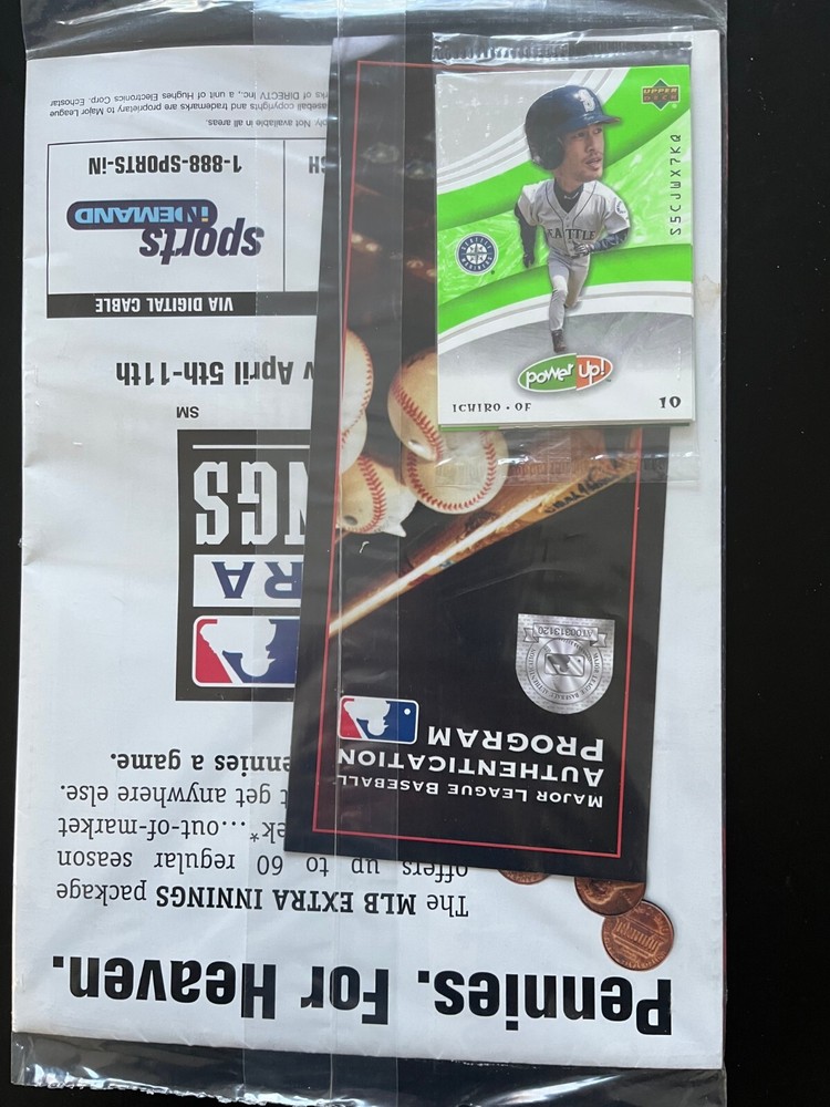MLB 2004 OPENING DAY PROGRAM & UPPER DECK POWER UP! CARD PACK: SEALED &BRAND NEW