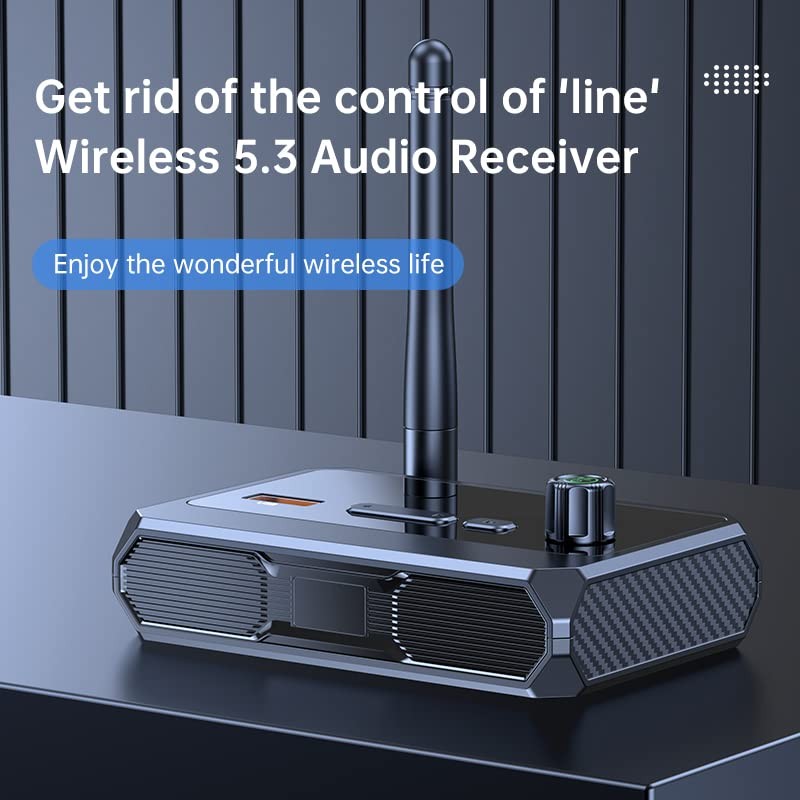 Bluetooth 5.3 Receiver, RCA Bluetooth Adapter for Home Stereo, Support Optica...