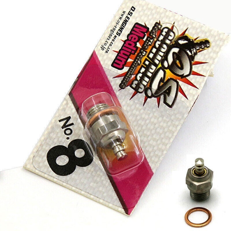 OS Glow Plug No.8 Standard Glow Plug Spark Medium For RC Car Nitro Engine Part