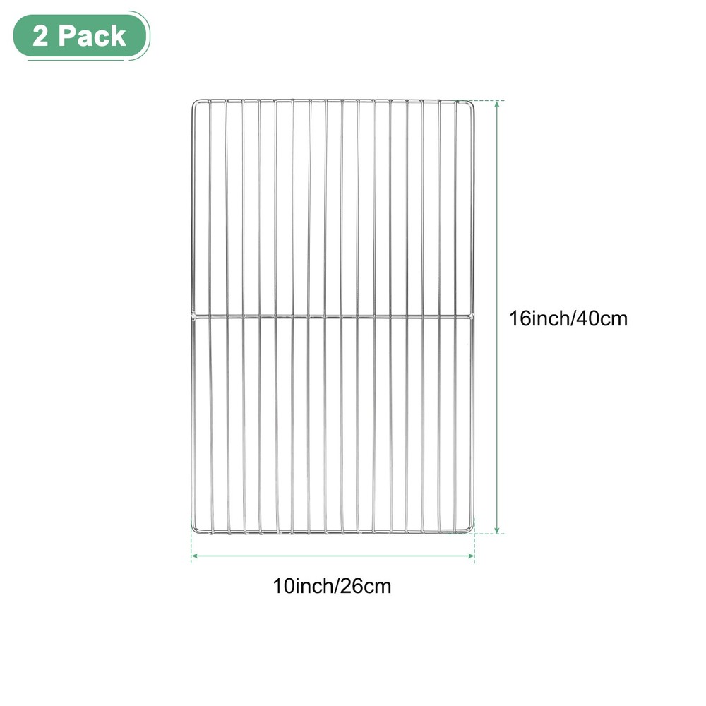2-Pack Cooling Rack, 16" x 10" Stainless Steel Baking Rack [Silver]