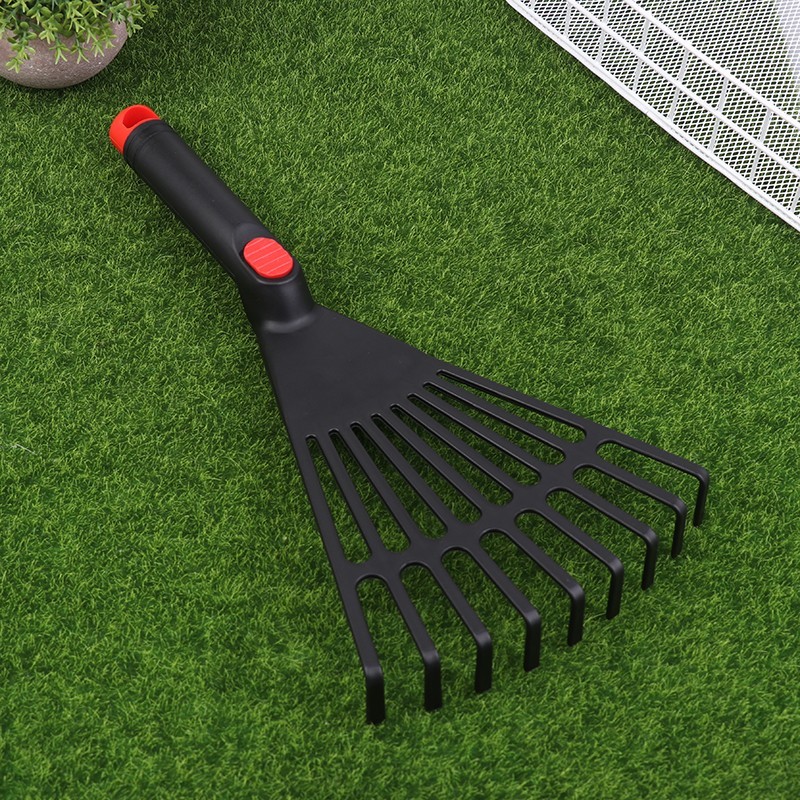 Rake Garden Grass Leaf Plastic Rake 1Pc Plastic Lawn Hand Tool With Handle Tool