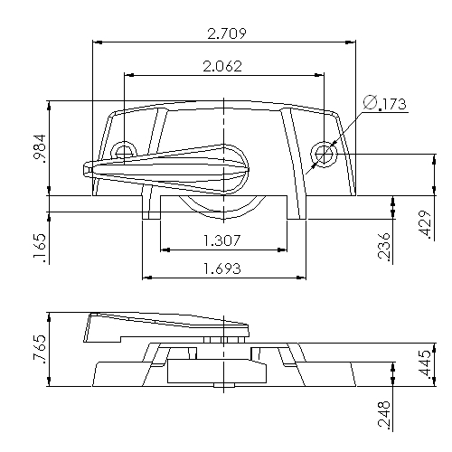 Window Sash Lock 9417WHITE