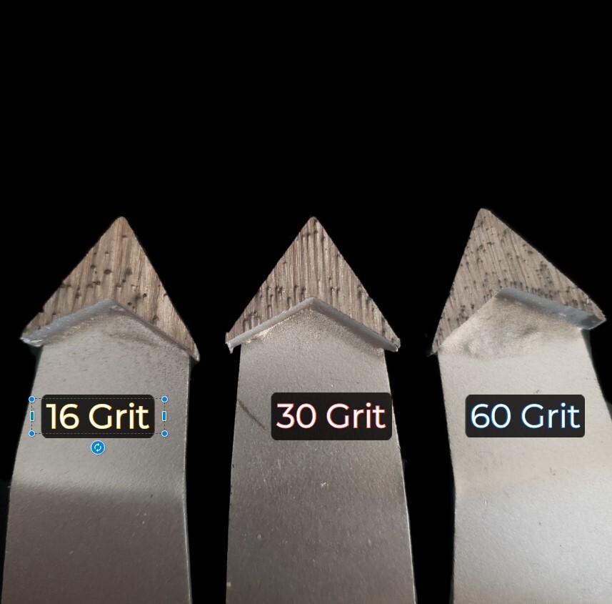 Diamond Segment Oscillating Corner Tool Attachment for Concrete - 30# Grit