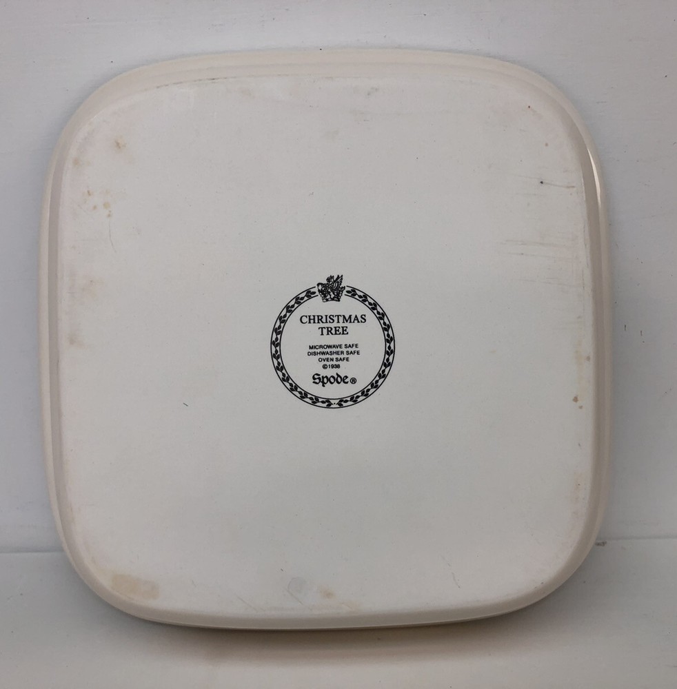 Spode Christmas Tree 10" Square Rim Baking Dish In Box